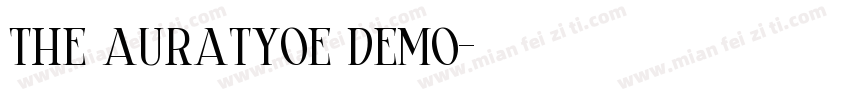 the auratyoe demo字体转换